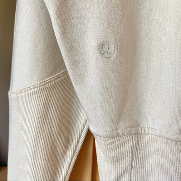 lululemon ribbed contoured waist crew sweatshirt cream - Picture 5 of 6